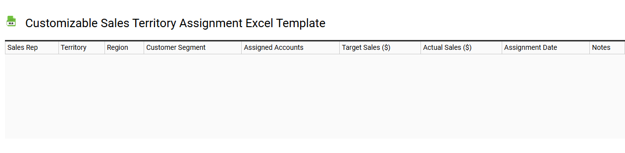 Customizable sales territory assignment Excel template