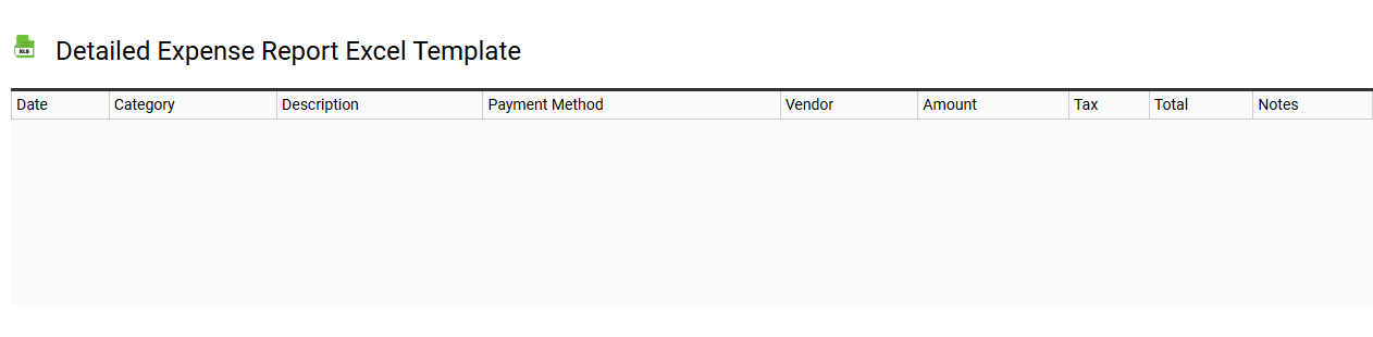 Detailed expense report Excel template