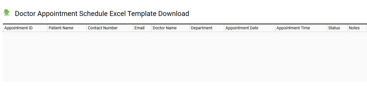 Doctor appointment schedule Excel template download
