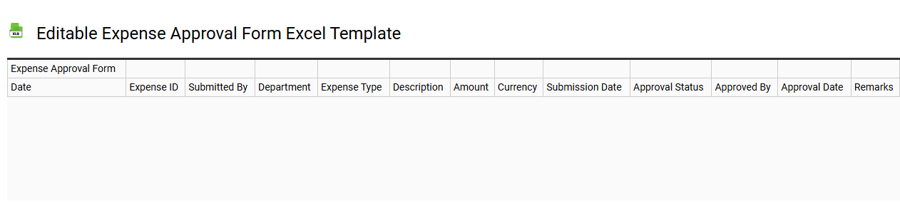 Editable expense approval form Excel template