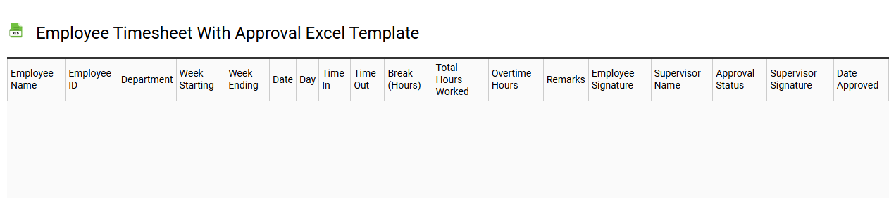 Employee timesheet with approval Excel template