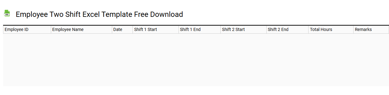 Employee two shift Excel template free download