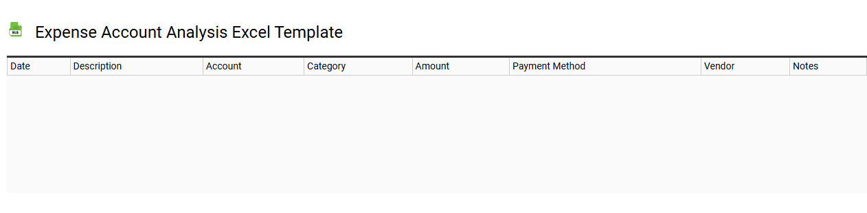 Expense account analysis Excel template