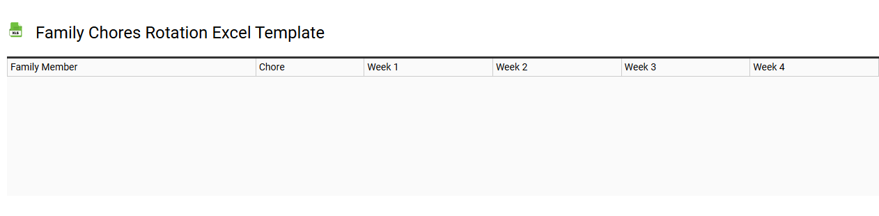 Family chores rotation Excel template