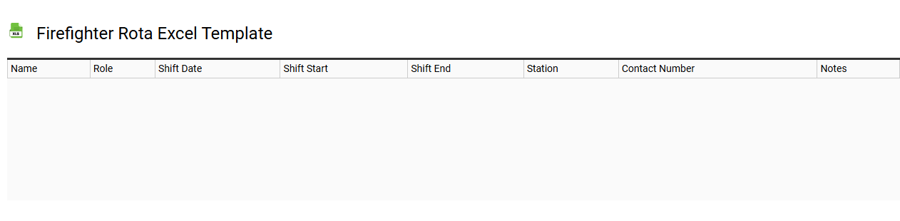Firefighter rota Excel template