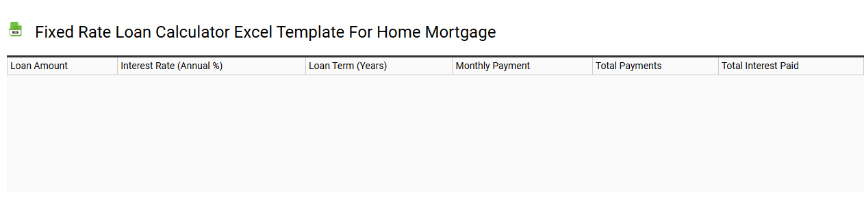 Fixed rate loan calculator Excel template for home mortgage