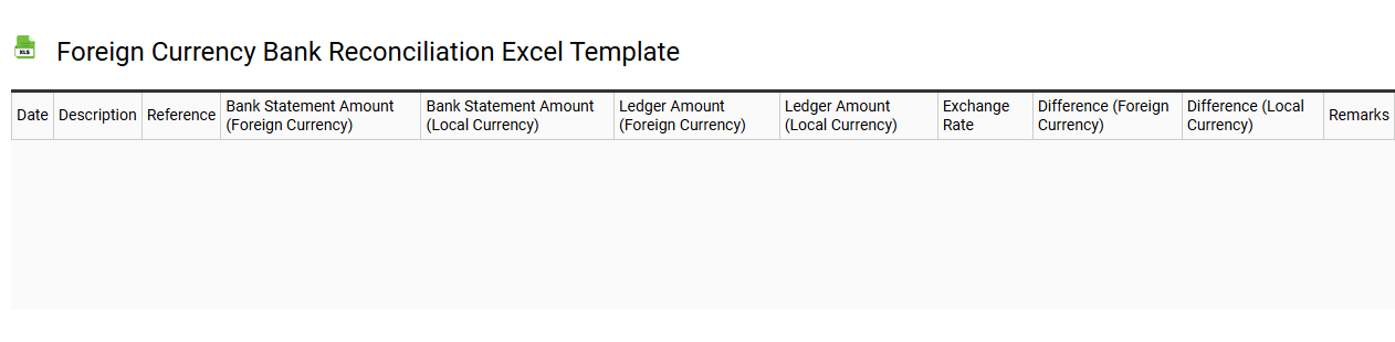 Foreign currency bank reconciliation Excel template