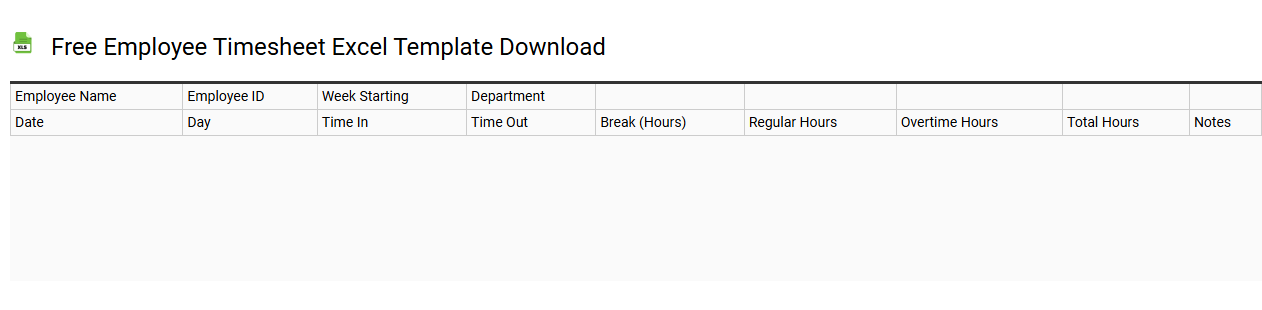 Free employee timesheet Excel template download