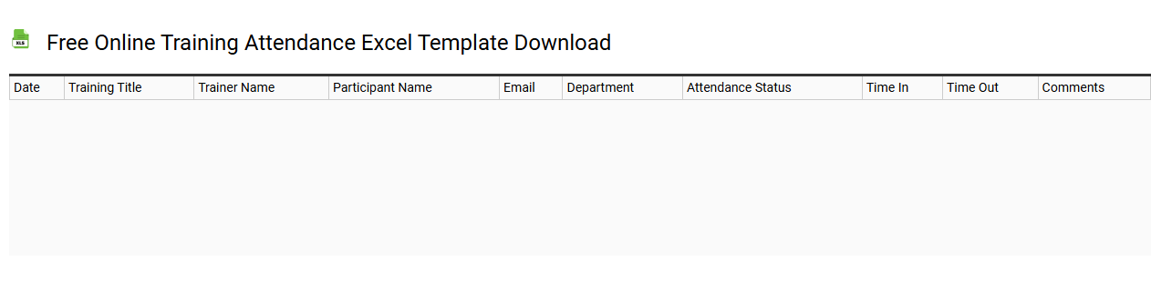 Free online training attendance Excel template download