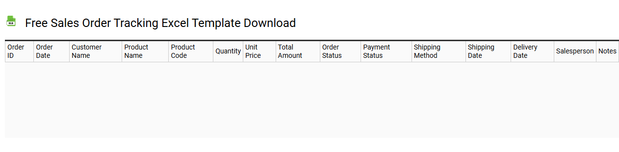 Free sales order tracking Excel template download