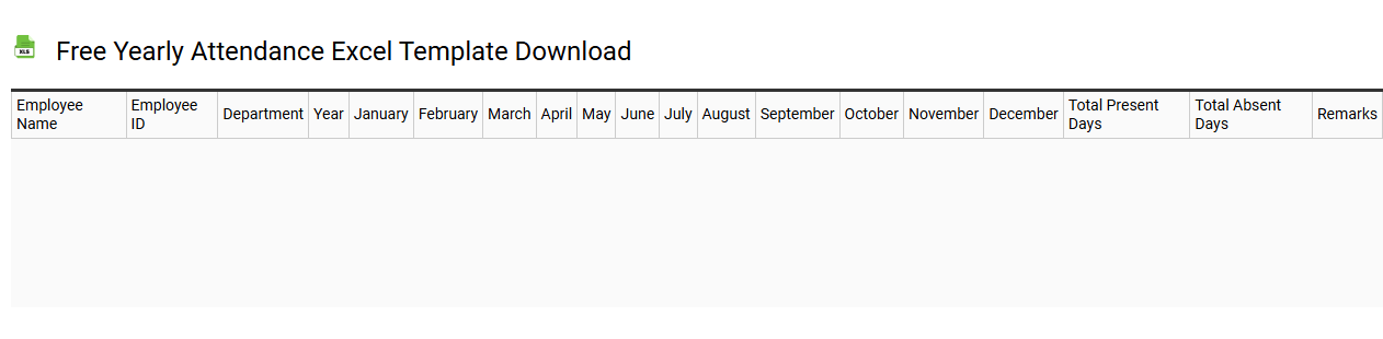 Free yearly attendance Excel template download