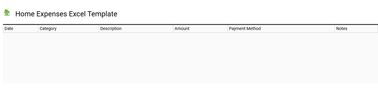 Home expenses Excel template