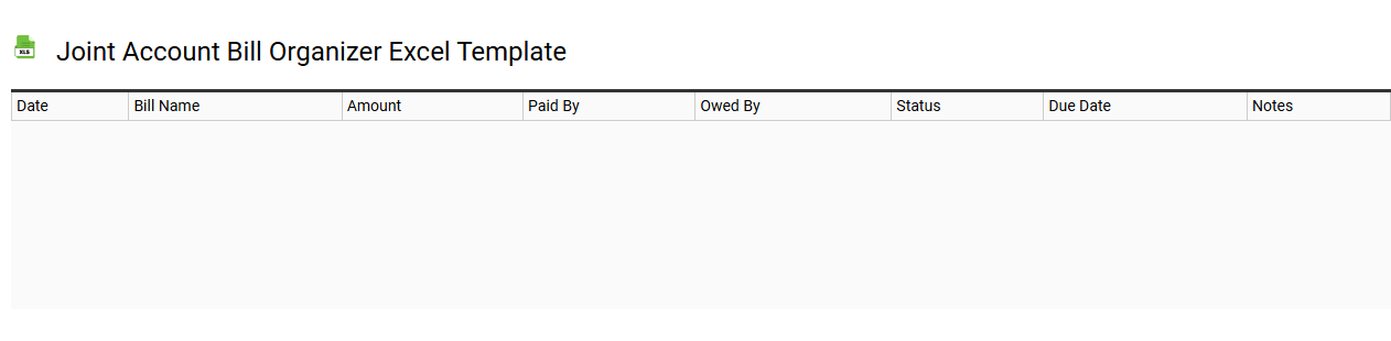 Joint account bill organizer Excel template