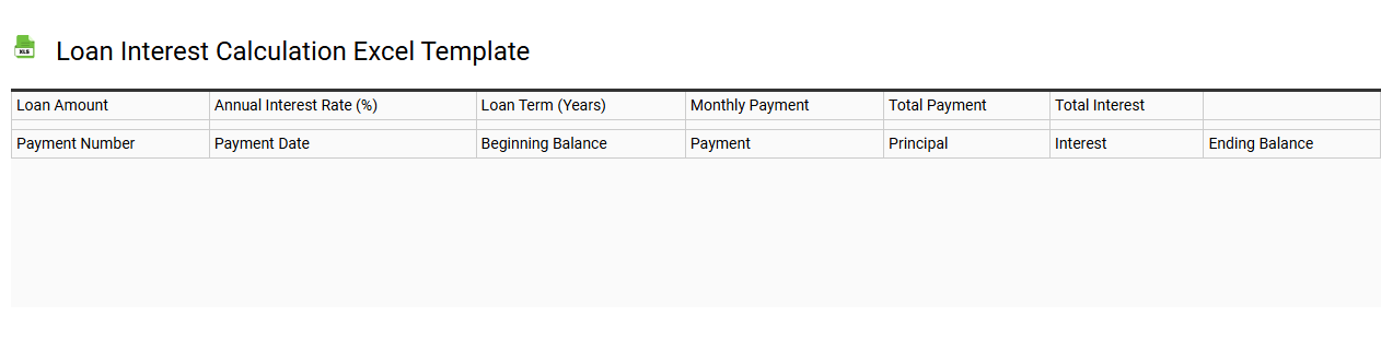 Loan interest calculation Excel template