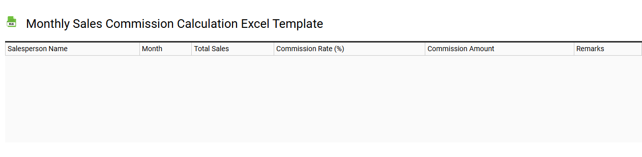 Monthly sales commission calculation Excel template