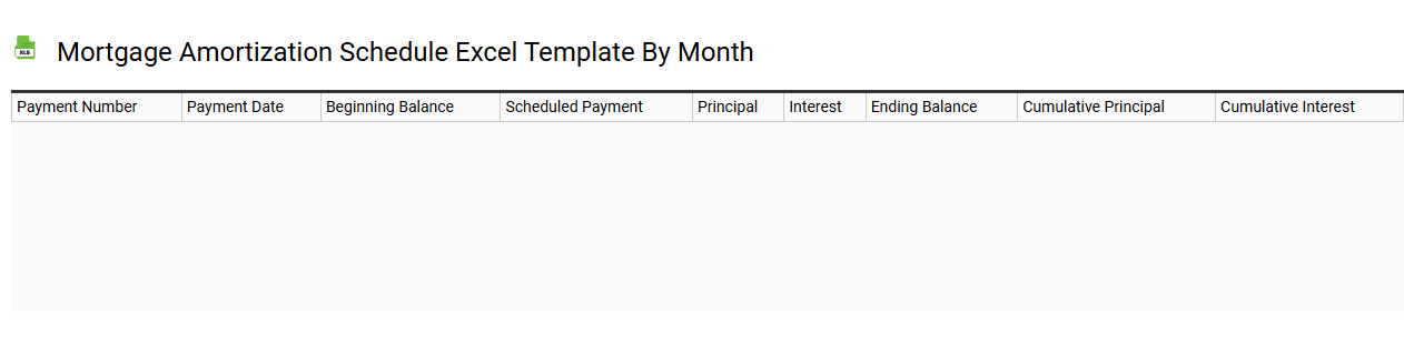 Mortgage amortization schedule Excel template by month