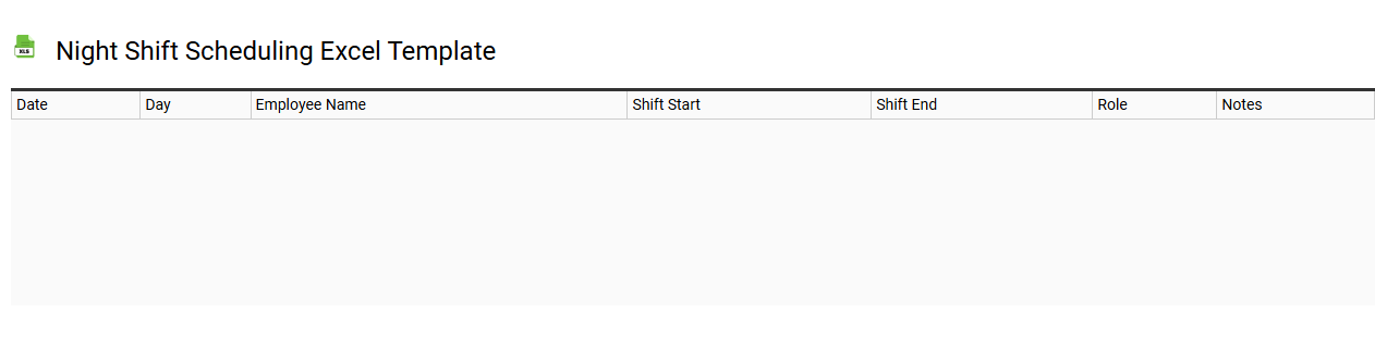 Night shift scheduling Excel template