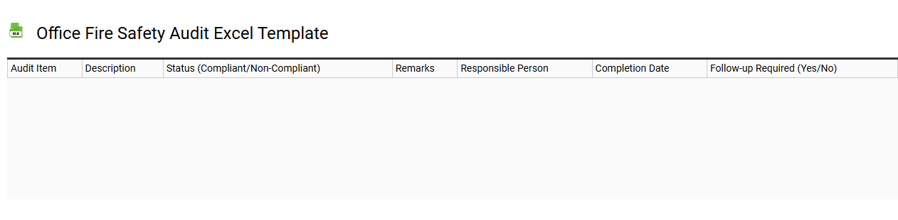 Office fire safety audit Excel template