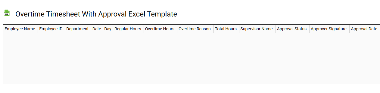 Overtime timesheet with approval Excel template