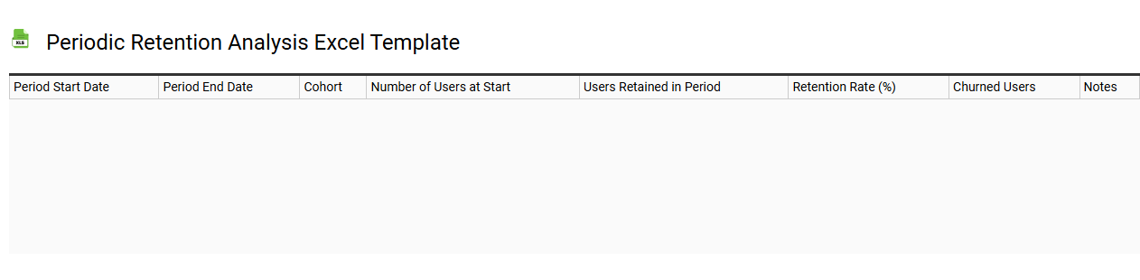 Periodic retention analysis Excel template