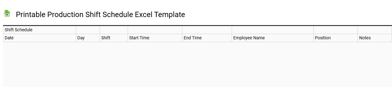 Printable production shift schedule Excel template
