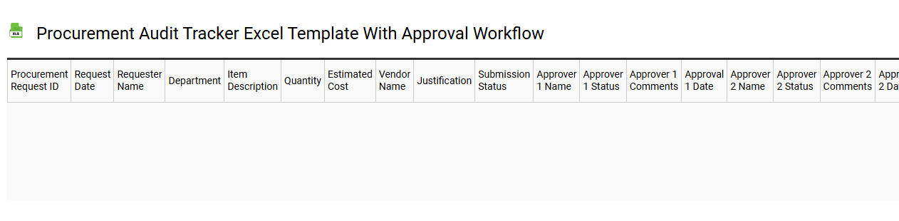 Procurement audit tracker Excel template with approval workflow