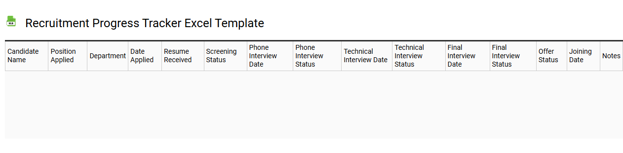 Recruitment progress tracker Excel template