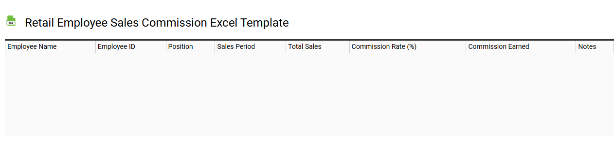 Retail employee sales commission Excel template