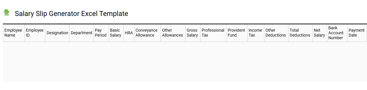 Salary slip generator Excel template