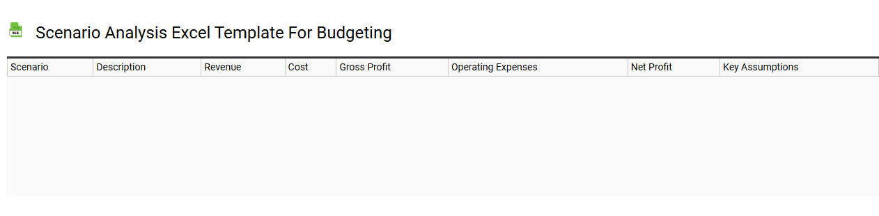 Scenario analysis Excel template for budgeting