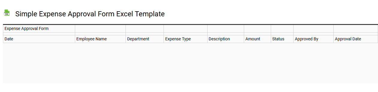 Simple expense approval form Excel template