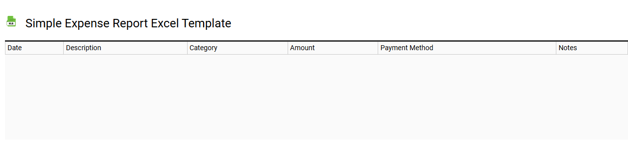 Simple expense report Excel template