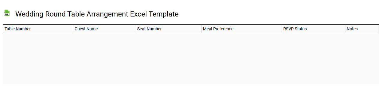 Wedding round table arrangement Excel template