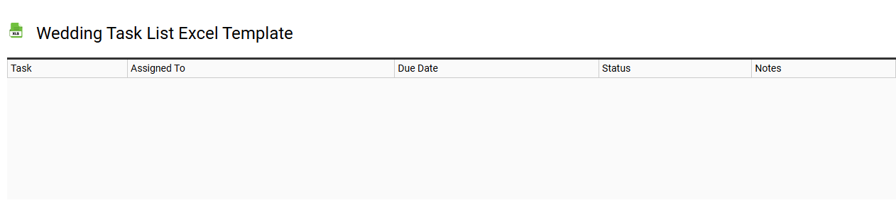 Wedding task list Excel template