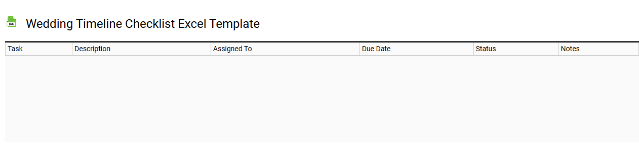 Wedding timeline checklist Excel template