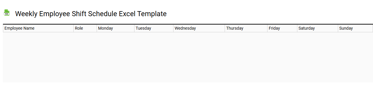 Weekly employee shift schedule Excel template