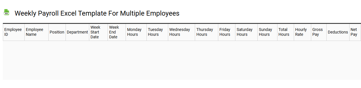 Weekly payroll Excel template for multiple employees