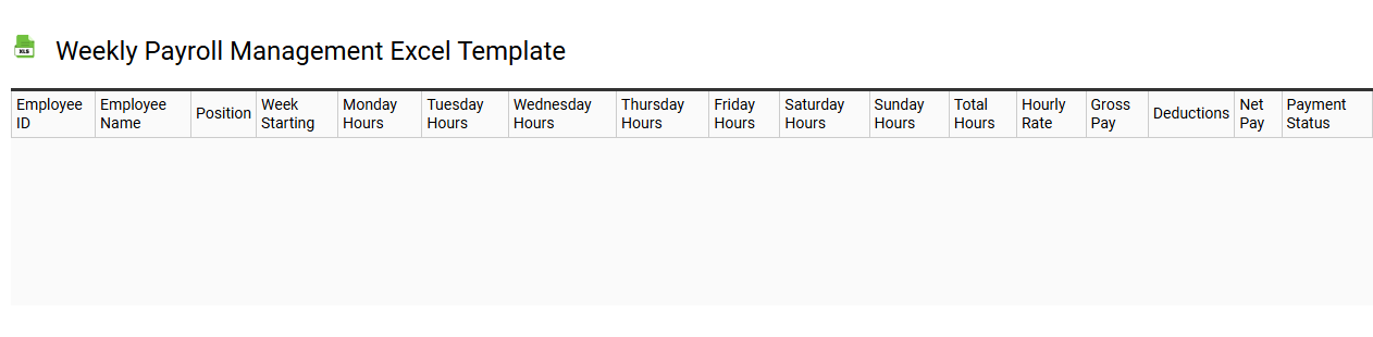 Weekly payroll management Excel template