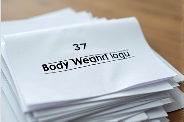 Downloadable Body Weight Log Excel Template for Easy Tracking