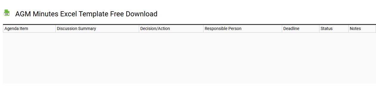 AGM minutes Excel template free download