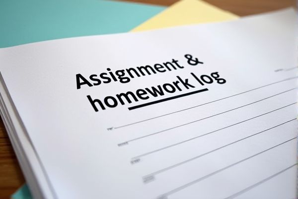 Excel Template for Tracking Assignments and Homework: Easy-to-Use Log for Students