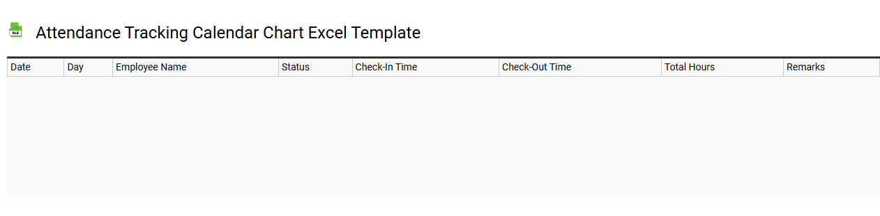 Attendance tracking calendar chart Excel template