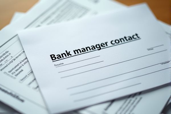 Excel Template for Bank Manager Contact Information
