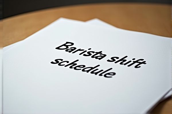 Barista Shift Schedule Excel Template for Efficient Staff Management