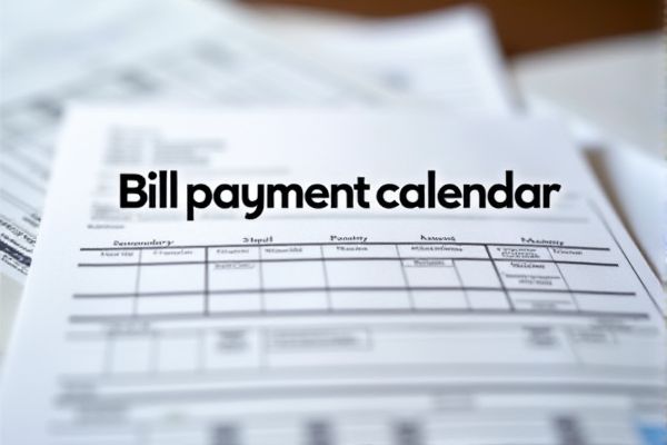 Bill Payment Calendar Excel Template for Efficient Budget Management