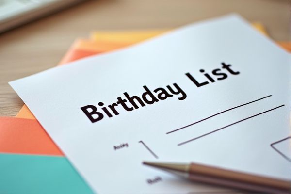 Birthday List Excel Template: Easily Track and Organize Birthdays
