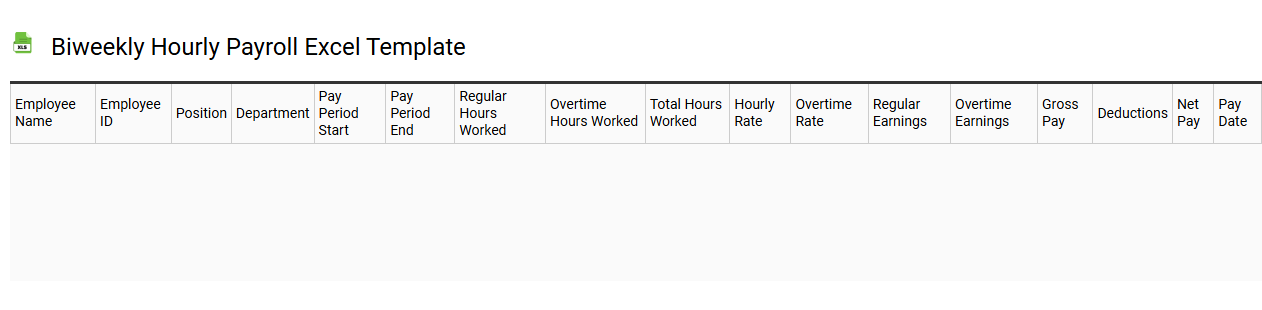 Biweekly hourly payroll Excel template
