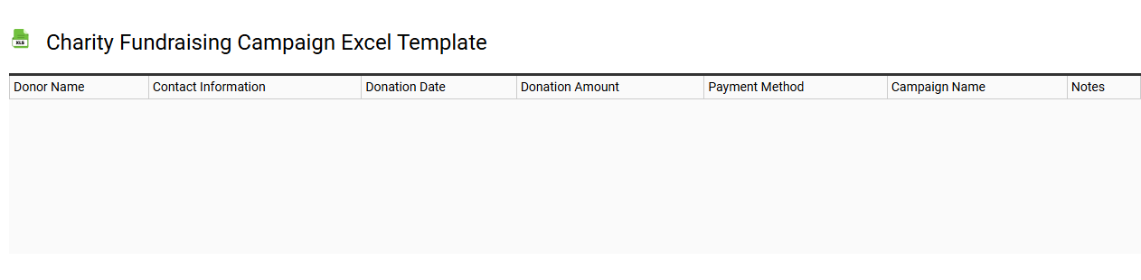 Charity fundraising campaign Excel template