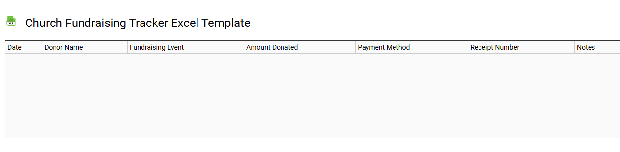 Church fundraising tracker Excel template