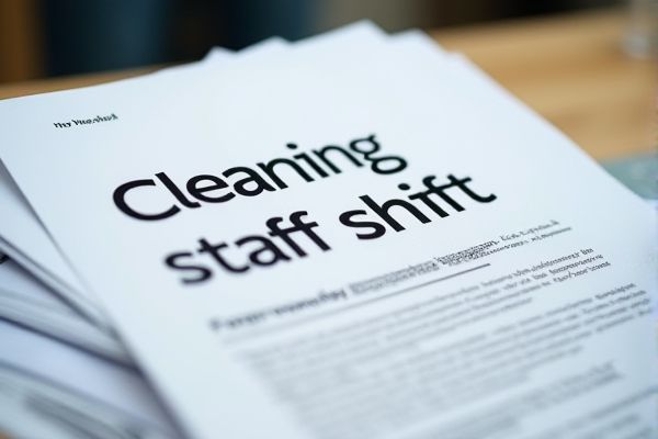Excel Template for Cleaning Staff Shift Scheduling